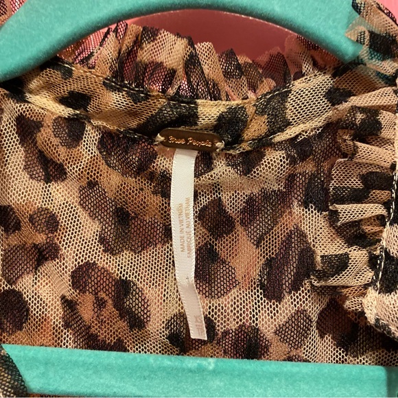 Free People Printed Twyla Leopard Combo Top - Picture 5 of 5